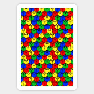 trippy building blocks Sticker